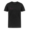 Herre premium T-shirt med rose på ryggen og Sweetheart Inks logo på brystet - charcoal