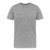 Herre premium T-shirt med rose på ryggen og Sweetheart Inks logo på brystet - grå meleret