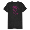 Herre premium T-shirt med rose på ryggen og Sweetheart Inks logo på brystet - charcoal