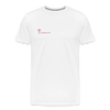 Herre premium T-shirt med rose på ryggen og Sweetheart Inks logo på brystet - hvid