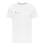 Herre premium T-shirt med rose på ryggen og Sweetheart Inks logo på brystet - hvid